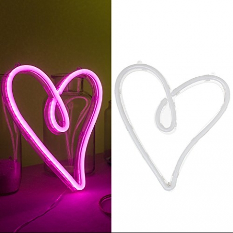 Ling's moment Kalp Neon Led Tabela