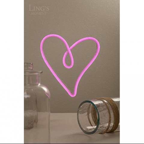 Ling's moment Kalp Neon Led Tabela