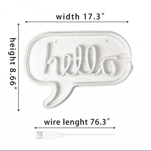 LUCUNSTAR Hello Led Ik (16.9"x12.6")