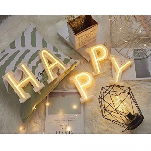 Auelife LED Marquee Letter Lights Sign, J Harfi Led I��k