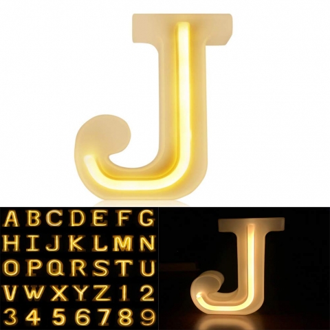 Auelife LED Marquee Letter Lights Sign, J Harfi Led I��k