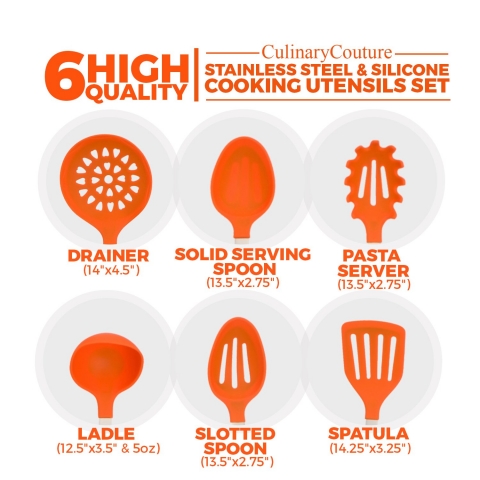 Culinary Couture Turuncu Mutfak Seti (6 Para)