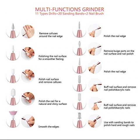 Jiasheng Elektirikli Manik�r / Pedik�r Seti (20000 RPM)