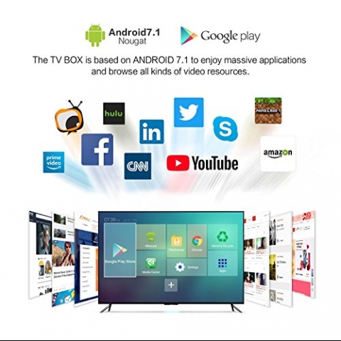 ACEMAX Amlogic Quad Core Android 7.1 TV Box 64Bit