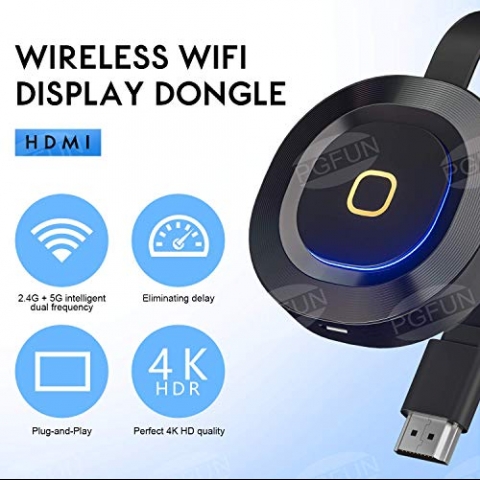 PGFUN 4K Wireless Display Dongle Adaptr 5GHz/2.4GHz
