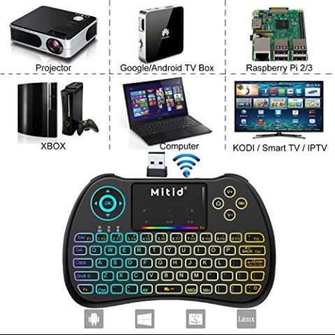 Mitid Wireless Mini Klavye RGB Backlit 2.4G