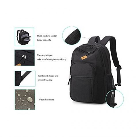 Abshoo Okul S�rt �antas� (Siyah)