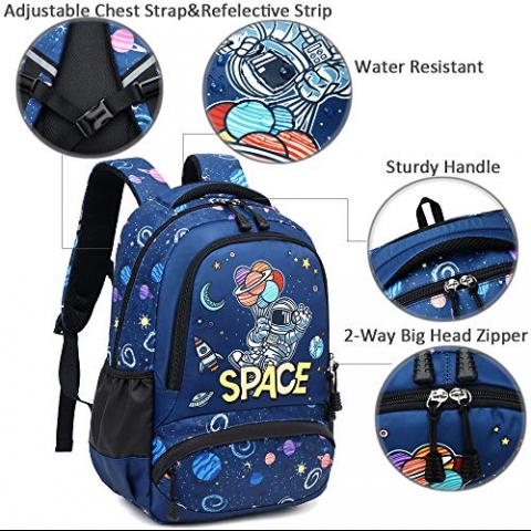 Peonys Erkek �ocuk Okul S�rt �antas� Seti (Space)