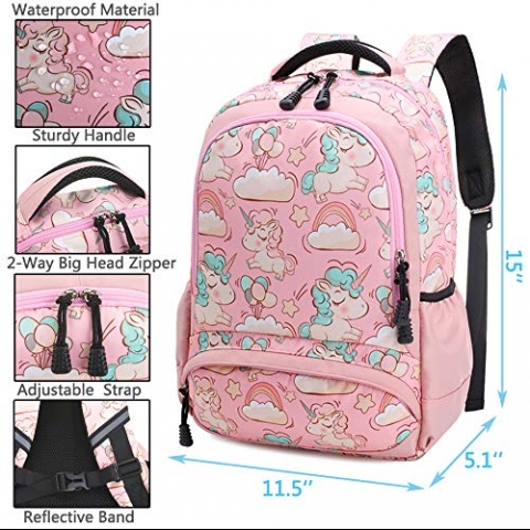 Peonys Kz ocuk Okul Srt antas (Pembe)