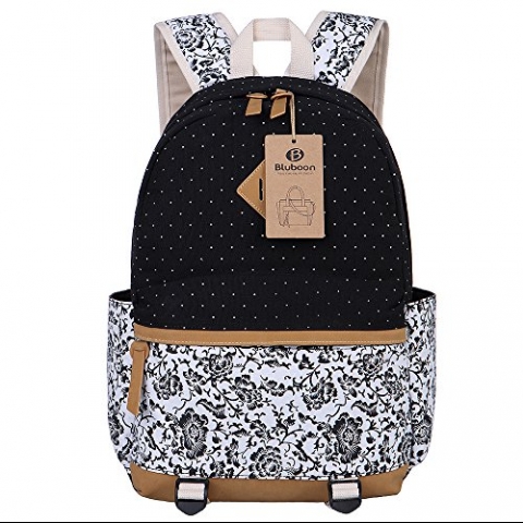 BLUBOON ocuk Okul Srt antas Set(Siyah iekli)