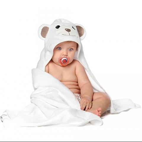 MINIBOO Yumu�ak Organik Bambu Bebek Banyo Havlusu