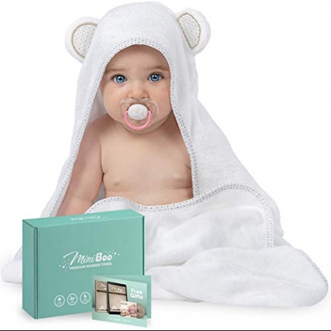 Miniboo Organik Bambu Bebek Banyo Havlusu