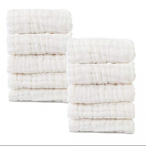 Mukin Bebek Banyo Havlusu (10 Adet)(Beyaz)