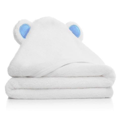 ZappyDoo Organik Bamboo Bebek Banyo Havlusu (Mavi)