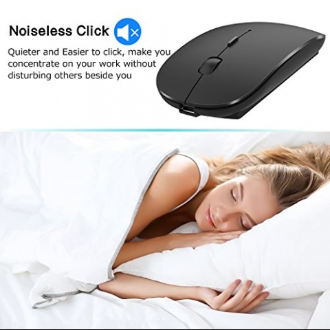 Pasonomi 2.4G Slim Mute Silent Click Wireless Mouse