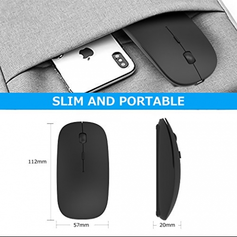 Pasonomi 2.4G Slim Mute Silent Click Wireless Mouse