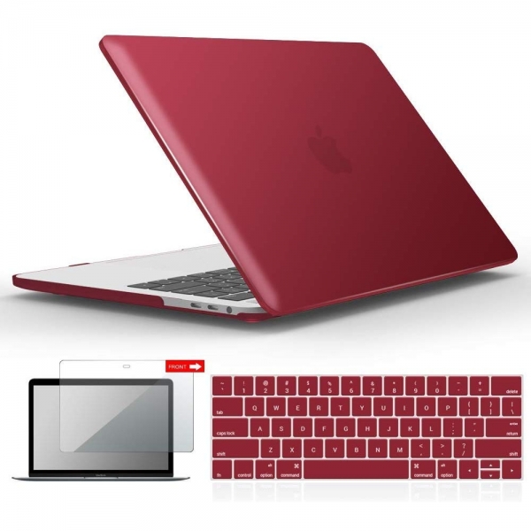 iBenzer MacBook Pro Koruyucu Klf (13 in)-Wine Red