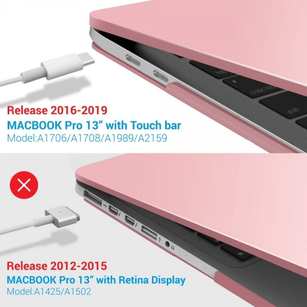 iBenzer MacBook Pro Koruyucu Kılıf (13 inç)-Rose Quartz