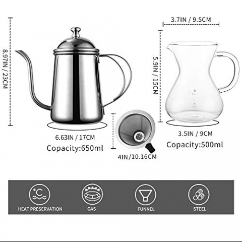 LinkingHome Filtre Kahve Demleme Set