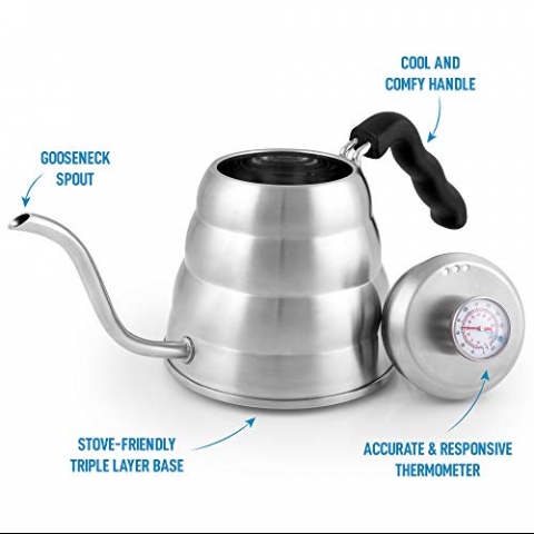 Zulay Premium Paslanmaz �elik Filtre Kahve Demlik