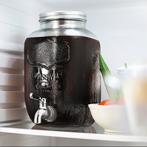 BTT- Cold Brew Coffee Maker, 1 Gallon Mason Jars Drink Dispenser,