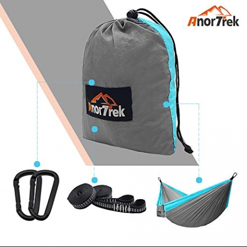 AnorTrek Tanabilir Hamak (Gri/Mavi)