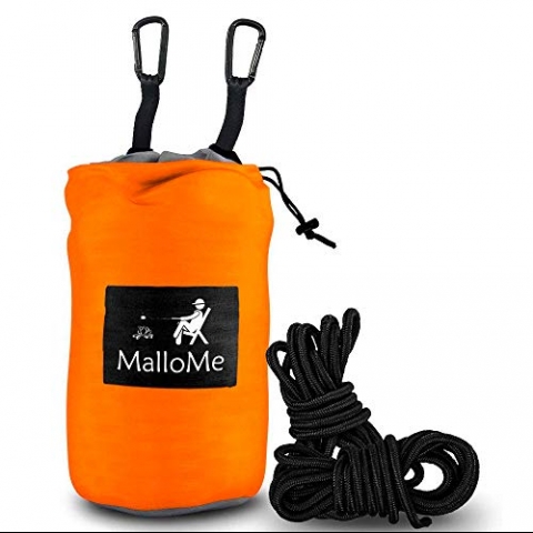 MalloMe Double Ta��nabilir Hamak (Turuncu/Gri)