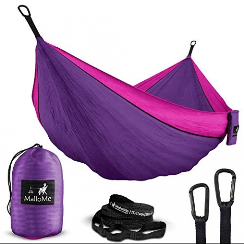 MalloMe Double Tanabilir Hamak (Mor/Pembe)