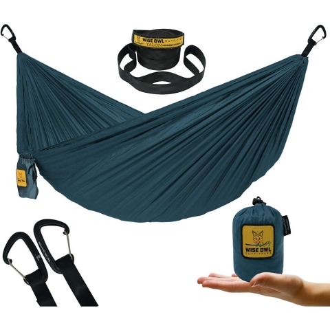 Wise Owl Outfitters Tanabilir Kamp Hamak (Mavi)