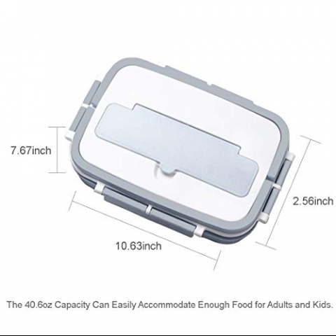 Bento Box 3 B�lmeli Beslenme Kutusu (Gri)