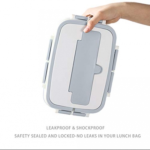 Bento Box 3 B�lmeli Beslenme Kutusu (Gri)