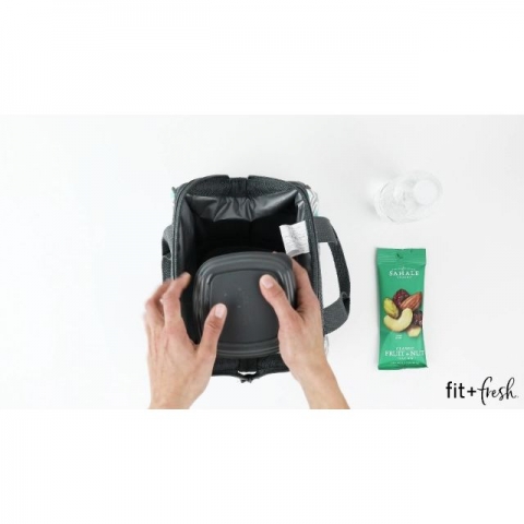 Fit And Fresh Yemek / Beslenme antas (Mor iek Desenli)