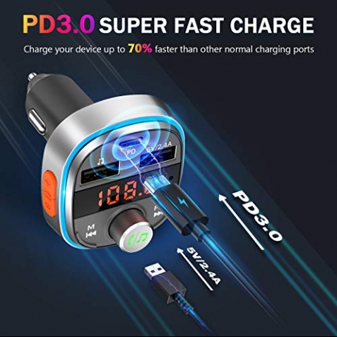 VicTsing Bluetooth Ara i FM Transmitter( 7 Led)
