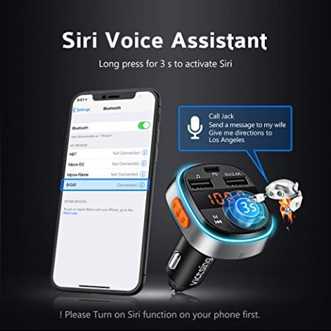 VicTsing Bluetooth Ara i FM Transmitter( 7 Led)