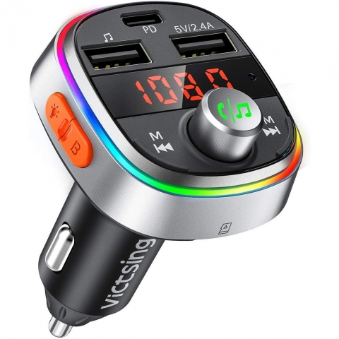 VicTsing Bluetooth Ara i FM Transmitter( 7 Led)