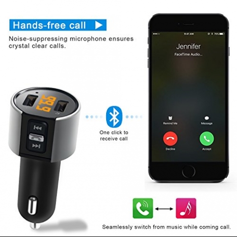 ZEEPORTE Ara� ��i Mini Bluetooth FM Transmitter