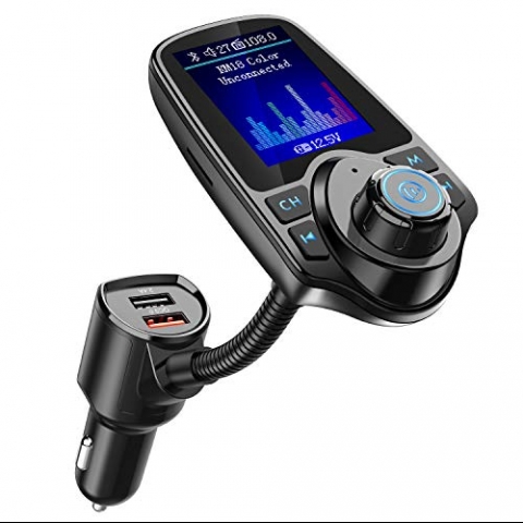 Nulaxy KM18 Bluetooth Araba FM Transmitter Ses Adaptr(Siyah)