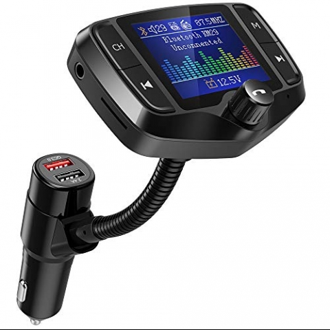Nulaxy KM29 Bluetooth Araba i FM Transmitter Ses Adaptr