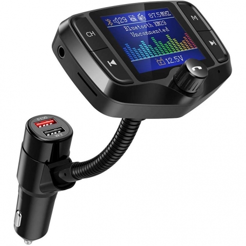 Nulaxy KM29 Bluetooth Araba i FM Transmitter Ses Adaptr