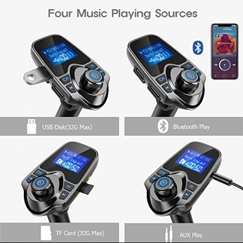 Nulaxy KM19 Bluetooth Araba i FM Transmitter