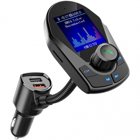 Nulaxy KM24 Bluetooth FM Transmitter Ses Adaptr
