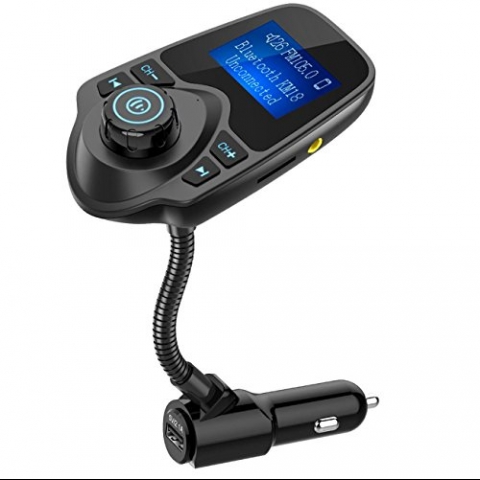 Nulaxy KM18 Bluetooth Araba i FM Transmitter Ses Adaptr