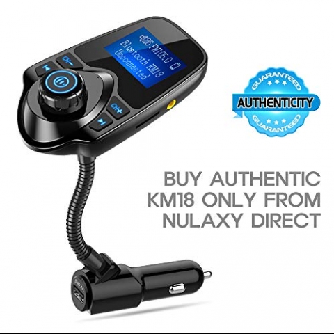 Nulaxy KM18 Bluetooth Araba i FM Transmitter Ses Adaptr