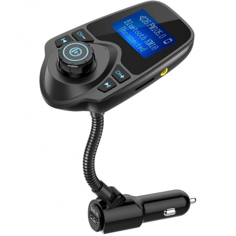 Nulaxy KM18 Bluetooth Araba i FM Transmitter Ses Adaptr