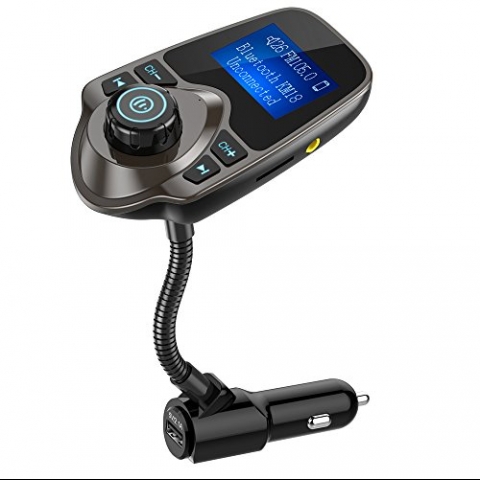 Nulaxy KM18 Bluetooth Araba i FM Transmitter Ses Adaptr