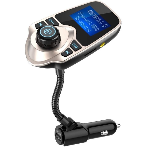 Nulaxy KM18 Bluetooth Araba i FM Transmitter Ses Adaptr