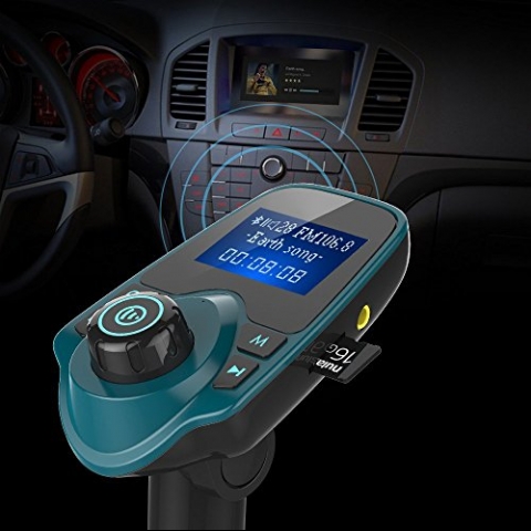 Nulaxy KM19 Bluetooth Araba FM Transmitter Ses Adapt�r� (Mavi)