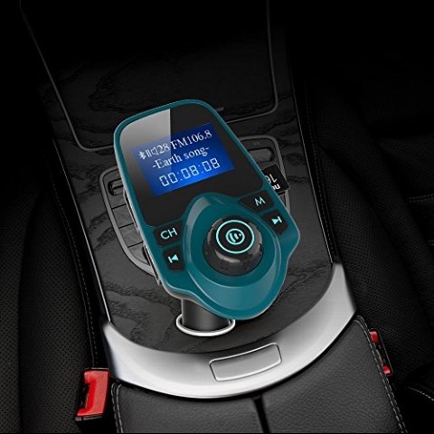 Nulaxy KM19 Bluetooth Araba FM Transmitter Ses Adapt�r� (Mavi)