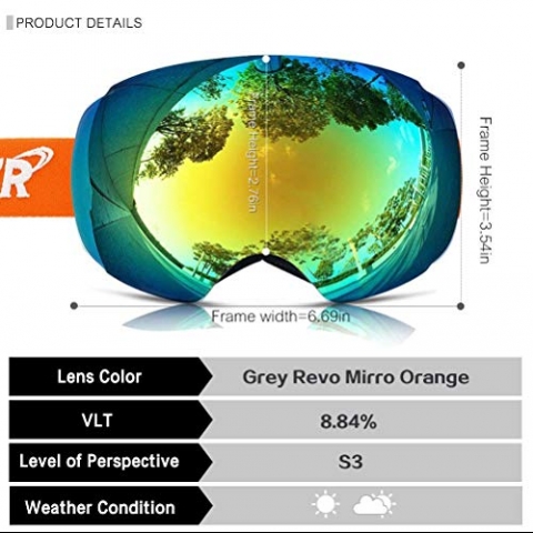 ZIONOR X4 Ski Snowboard Gzl (Turuncu)