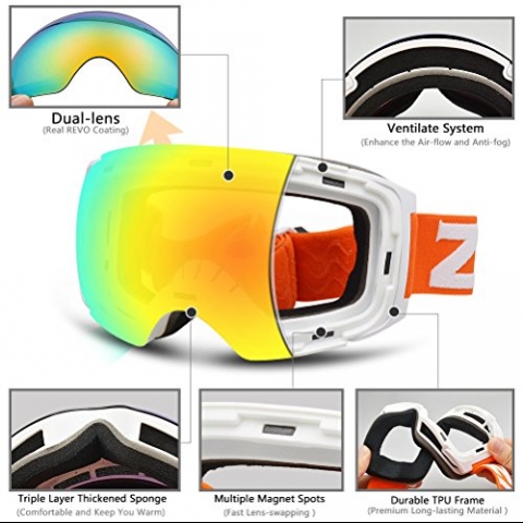 ZIONOR X4 Ski Snowboard Gzl (Turuncu)